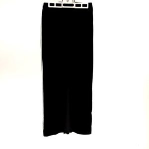 HARLOW Long Black Velvet Skirt
